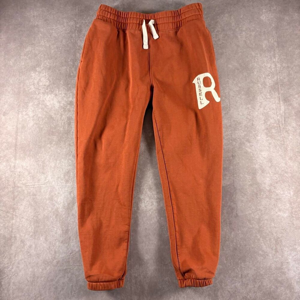 vintage russell athletic varsity burnt orange heavyweight cuffed sweatpants